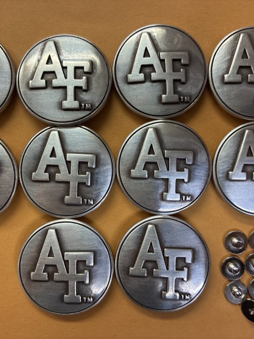 Lot of 10 Air Force Falcons Conchos with Screws - 1.25 Inch